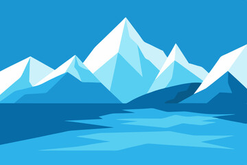 vector illustration of a mountain landscape