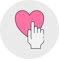 Obraz premium Love single icon vector illustration