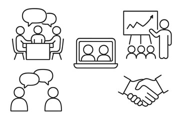 Group collaboration and engagement in a flat vector illustration showcasing diverse communication styles and teamwork dynamics