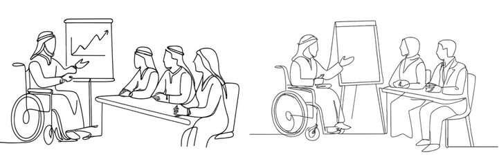 Diverse professionals engaging in a collaborative meeting setting with presentations and discussions