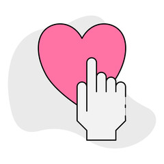 Obraz premium Love single icon vector illustration