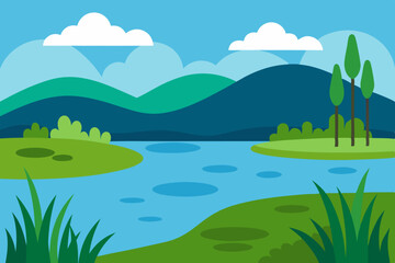 landscape with river