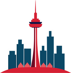 Obraz premium chicago skyline with flag of germany