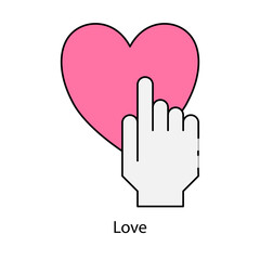 Obraz premium Love single icon vector illustration