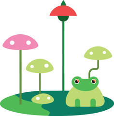 Fototapeta premium set of mushroom