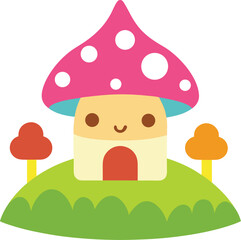 cartoon house with a dog