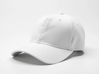 Fototapeta premium White Baseball Cap Isolated Studio Shot