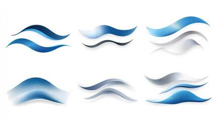 Abstract blue and gray wave patterns
