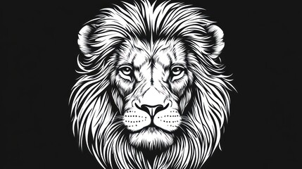 Obraz premium Detailed lion head graphic