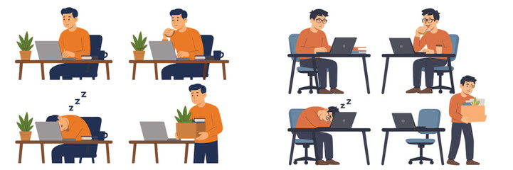 Workplace scenarios depict the highs and lows of remote working from home during the day