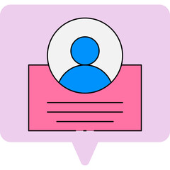 Profile single icon vector illustration