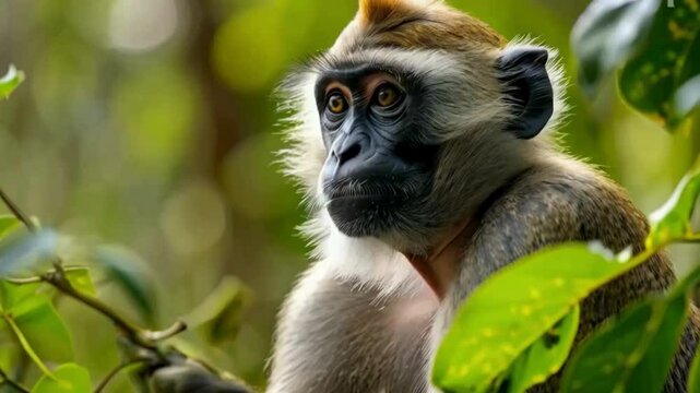 Curious Monkey Close-Up

