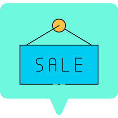 Sale plate single icon vector illustration