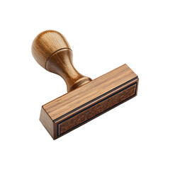 retro wood stamp chop on a transparent background