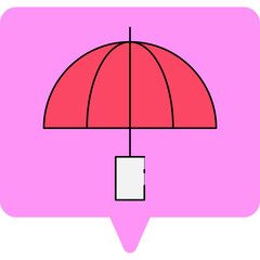 Umbrella single icon vector illustration