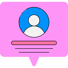 User Profile single icon vector illustration