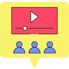 Video single icon vector illustration