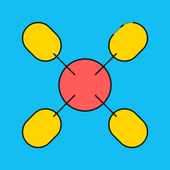 Connect single icon vector illustration