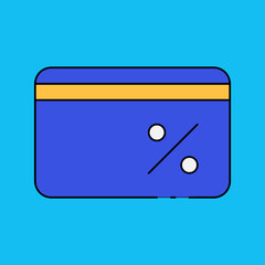 Credit card single icon vector illustration