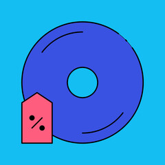 Disc single icon vector illustration