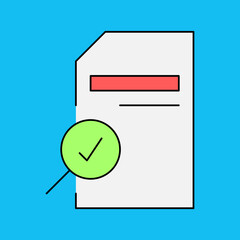 Document single icon vector illustration