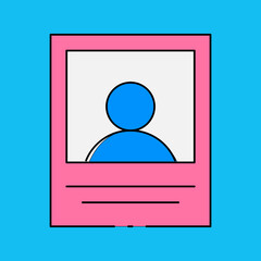 Profile 1 single icon vector illustration