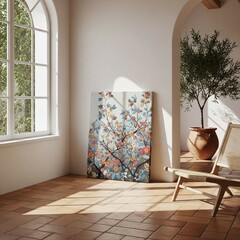 Modern interior with canvas 