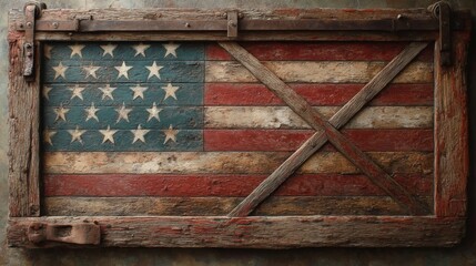 Distressed Wooden American Flag Wall Decor