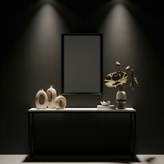 Modern interior with canvas 