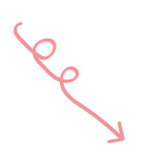 Flat style curved arrow icon