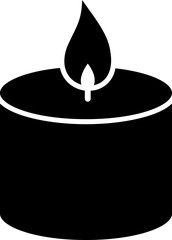 silhouette of a lit candle.
Simple shape holiday candle silhouette art design.
Burning candle flat stock vector Isolated.
Transparent background.SVG file.