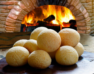 Cheese bread, a traditional Brazilian snack
