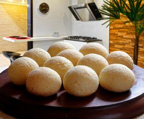 Cheese bread, a traditional Brazilian snack