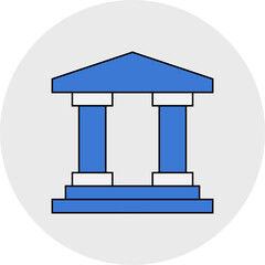 Bank single icon vector illustration