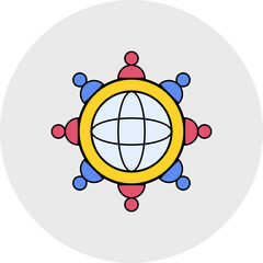 Community single icon vector illustration