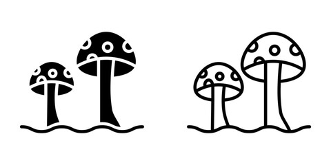 Mushroom icon on white background