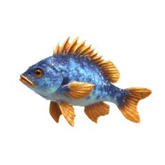 [Transparent Background PNG]Vibrant Illustration of a Colorful Fish
