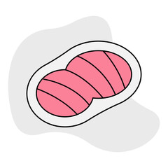 Fresh meat single icon vector illustration