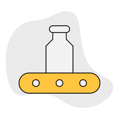 Milk bottle single icon vector illustration