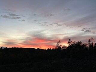 sunset in the mountains