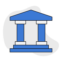 Bank single icon vector illustration