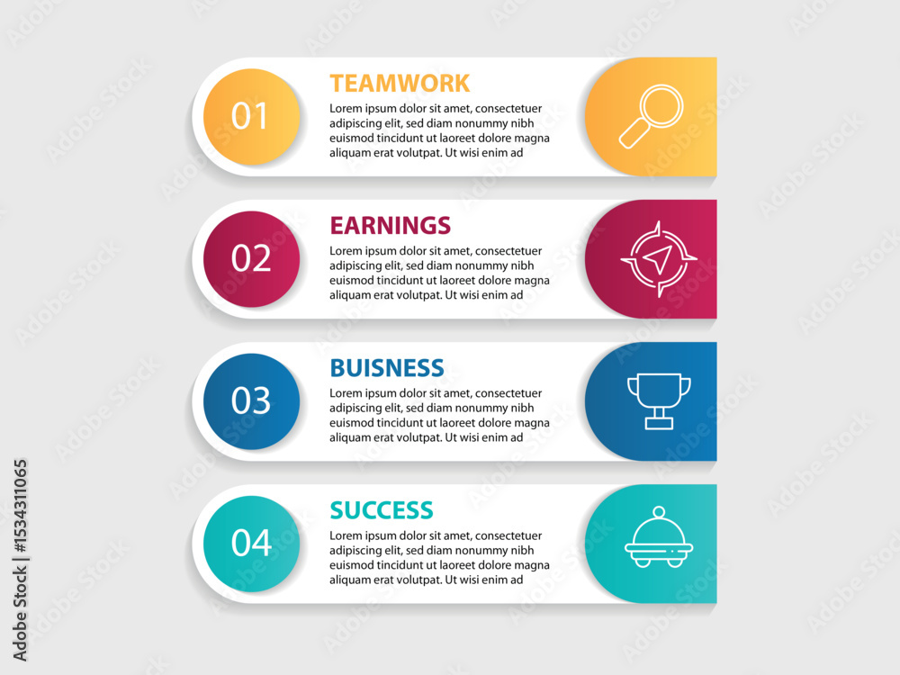 Poster vector infographic label design with circle infographic template design and 4-5-6 options or steps. 