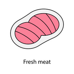 Fresh meat single icon vector illustration
