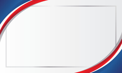 Blue red gradient abstract curve corner border for certificate