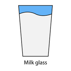 Milk glass single icon vector illustration