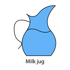 Milk jug single icon vector illustration