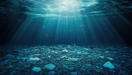 Underwater scene of plastic pollution (1)