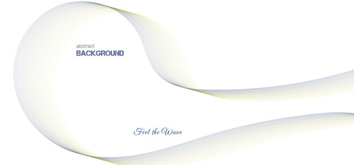 Abstract dusk to dawn gradient ribbon wave on white background. Minimalist background and design element for pattern, poster and banner