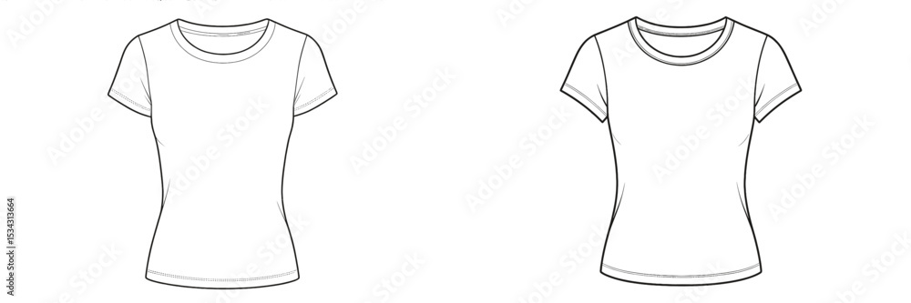 Poster creative vector flat illustration featuring two blank t-shirts on a plain background suitable for de