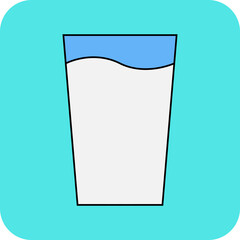 Milk glass single icon vector illustration